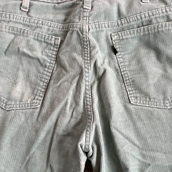 Vintage 70's Levi's Corduroy Pants Teal Blue Bootcut Vintage Men's Size 32x32 - Picture 10 of 13